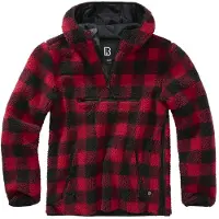 Brandit Veste en polaire rouge / noir