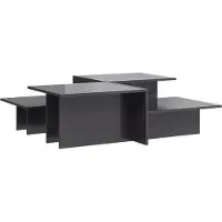vidaXL Tables basses 2 pcs. Gris brillant Matériau dérivé du bois