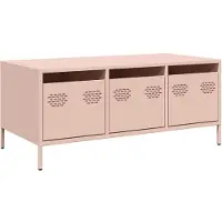 vidaXL Table basse rose 101,5x50x43,5 cm Acier laminé à froid