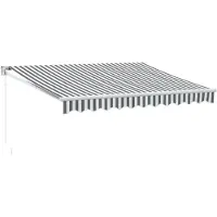 vidaXL Marquise rétractable Anthracite et Blanc 3x2,5 m Tissu & Aluminium