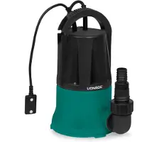 Vonroc Pompe submersible / pompe d'aspiration de surface / pompe à franges - jusqu'à 1mm avec interrupteur sensoriel - 400W - 6000l/h - Pour eau propre