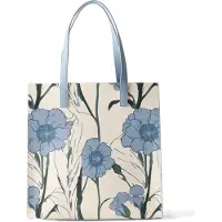 Ted Baker sac à épaule Tipcon Floral Print Large Icon Bag LT-Blue blanc