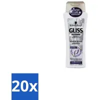 Schwarzkopf - Gliss Kur - Shampooing - Kératine - Rétablissement des cheveux - 250 ml - Pack avantage - 20 pièces