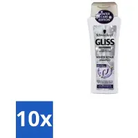Schwarzkopf - Gliss Kur - Shampooing - Kératine - Rétablissement des cheveux - 250 ml - Pack avantage - 10 pièces