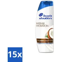 Head & shoulders 15 flacons de shampooing anti-pelliculaire Hydratation Intense à l'huile de coco, 285 ml - Pack économique - 15 pièces