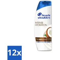 Head & shoulders – Shampooing antipelliculaire – Soin hydratant intense – À l'huile de noix de coco – 285 ml - Pack économique - 12 pièces