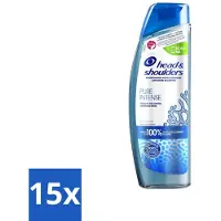 Head & shoulders – Shampooing antipelliculaire – Pure Intense – Détox du cuir chevelu – 250 ml - Lot économique - 15 pièces
