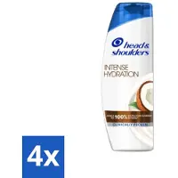 Head & shoulders – Shampooing antipelliculaire – Soin hydratant intense – À l'huile de noix de coco – 285 ml – Pack économique – 4 pièces