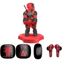 Exquisite Gaming - Słuchawki bezprzewodowe Marvel Deadpool z mini figurką