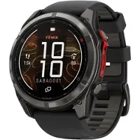 Garmin Fenix 8, 51 mm, verre saphir, technologie MicroLED, boîtier en titane, bracelet en silicone noir