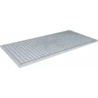 vidaXL Grille argent 100 x 50 x 2 cm Acier galvanisé à chaud