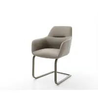 DELIFE Cantilever Pejo-Flex cuir de vache couleur boue pied cantilever plat aspect titane ressorts ensachés