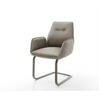 DELIFE Cantilever Zoa-Flex cuir de vache couleur boue pied cantilever plat aspect titane