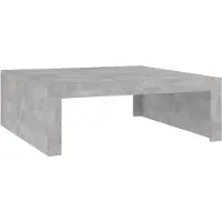 vidaXL Table basse gris béton 100x100x35 cm Bois composite