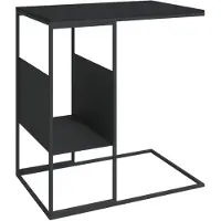 vidaXL Table d'appoint noire 55x36x59,5 cm Bois composite