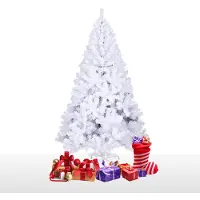 Jiubiaz Arbre de Noël intérieur Noël Support pour arbre de Noël avec pied 150cm blanc
