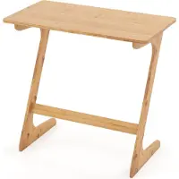 Northix Table d'appoint en bambou en forme de Z - Table basse gain de place