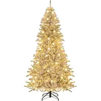 Northix Sapin de Noël artificiel de 210 cm, floqué de neige, 350 LED
