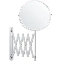 OEM Miroir de salle de bain rotatif à 360° - Grossissement 3x - Argenté - Idéal pour le maquillage et le rasage