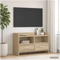 vidaXL Meuble TV 71,5 x 33 x 47 cm en bois d'ingénierie chêne Sonoma