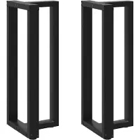 vidaXL Pieds de table de bar en T 2 pcs. noir 40x35x(100-101) cm acier