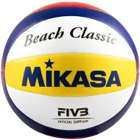 MIKASA - Ballon de volley-ball « Beach Classic » PP7739 (5) (blanc/bleu/jaune)