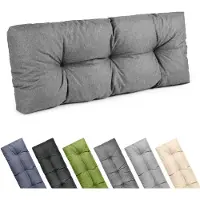 Garronda Coussin pour dossier , 120x45 cm, épaisseur 12 cm, résistant à l'eau, aux UV et aux intempéries. Canapé en palettes modèle GD-0252, couleur graphite