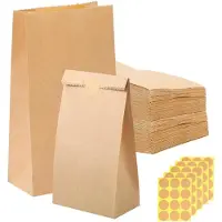 Sonstiges Calendriers de l'Avent en papier kraft, format petit, 60 pièces, dimensions 9x18x5,5 cm, couleur marron, avec autocollants