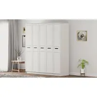 Skye Decor , modèle Rb-168-01-004, armoire, blanc mat, panneaux de particules, 175 x 184 x 52 cm