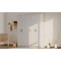 Skye Decor , modèle Rb-185-05, armoire, blanc mat, panneaux de particules, 175 x 210 x 52 cm