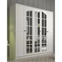 Skye Decor , modèle Rb-016, armoire, blanc mat, panneau de particules, 175 x 184 x 52 cm