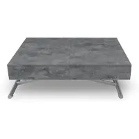 Menzzo Table basse relevable Sundance Effet Béton