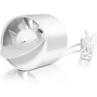 TolleTour Ventilateur tubulaire Ventilateur d'extraction Ventilateur de canalisation Ventilateur avec palier à huile Ventilateur 10cm