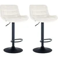 BellaFurn lot de 2 tabourets de bar pivotants - tabouret de bar - tissu et velours confortables