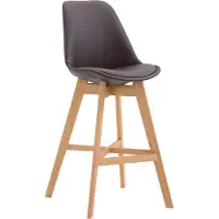 BellaFurn Tabouret de bar - High Pall - Design esthétique, confort et élégance | Couleur : brun | Couleur d'habillage : naturel