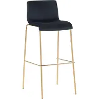 BellaFurn Tabouret de bar en velours - Tabouret - confort d'assise supplémentaire, structure dorée à quatre poots