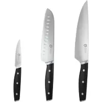 MasterChef Ensemble de couteaux comprenant 3 couteaux de cuisine professionnels, en acier inoxydable spécial