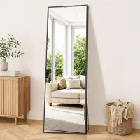 Sonstiges Miroir mural corporel, dimensions 163x53 cm, miroir de pied rectangulaire, aluminium, résistant aux éclats