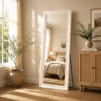 Sonstiges Miroir mural corporel, dimensions 165x56 cm. Peut également être comme miroir sur pied. Cadre en bois massif, finition blanche