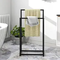 OEM Porte-serviettes carré en acier inoxydable à deux niveaux