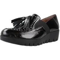 Wonders pour femme. C-33361_2024_5792 Mocassins en Cuir Fly 361 Noir (38), 3 à 5 cm, Aucun, Casuel, Vernis