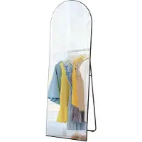 BellaFurn Miroir de pleine longueur, format vertical | Couleur : Noir | Dimensions : 50 x 3,6 x 150 cm