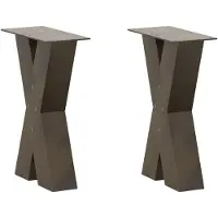 vidaXL Pieds de table basse en X 2 pcs. Acier naturel 28x(42-43) cm Acier