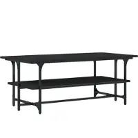 vidaXL Table basse noire 100x50x40 cm Bois composite