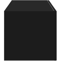 vidaXL Meuble TV noir 98 x 31 x 29,5 cm en aggloméré