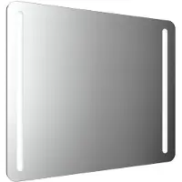 Emco MI 290 Miroirs lumineux LED avec coins arrondis et 2 bandes lumineuses à gauche et à droite, avec fonction mémoire, hauteur 800mm, 449829009