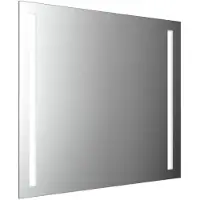 Emco MI 270 Miroirs lumineux LED avec 2 découpes lumineuses à gauche et à droite, avec fonction mémoire, hauteur 800mm, 449827005