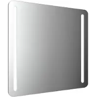 Emco MI 290 Miroirs lumineux LED avec coins arrondis et 2 bandes lumineuses à gauche et à droite, avec fonction mémoire, hauteur 800mm, 449829005