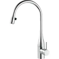 Kwc Mitigeur monocommandé pour évier Eve avec douchette extractible chromé