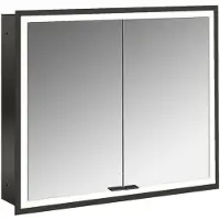 Emco prime Armoire de toilette avec éclairage, 800 mm, 2 portes, modèle encastré, 949713572